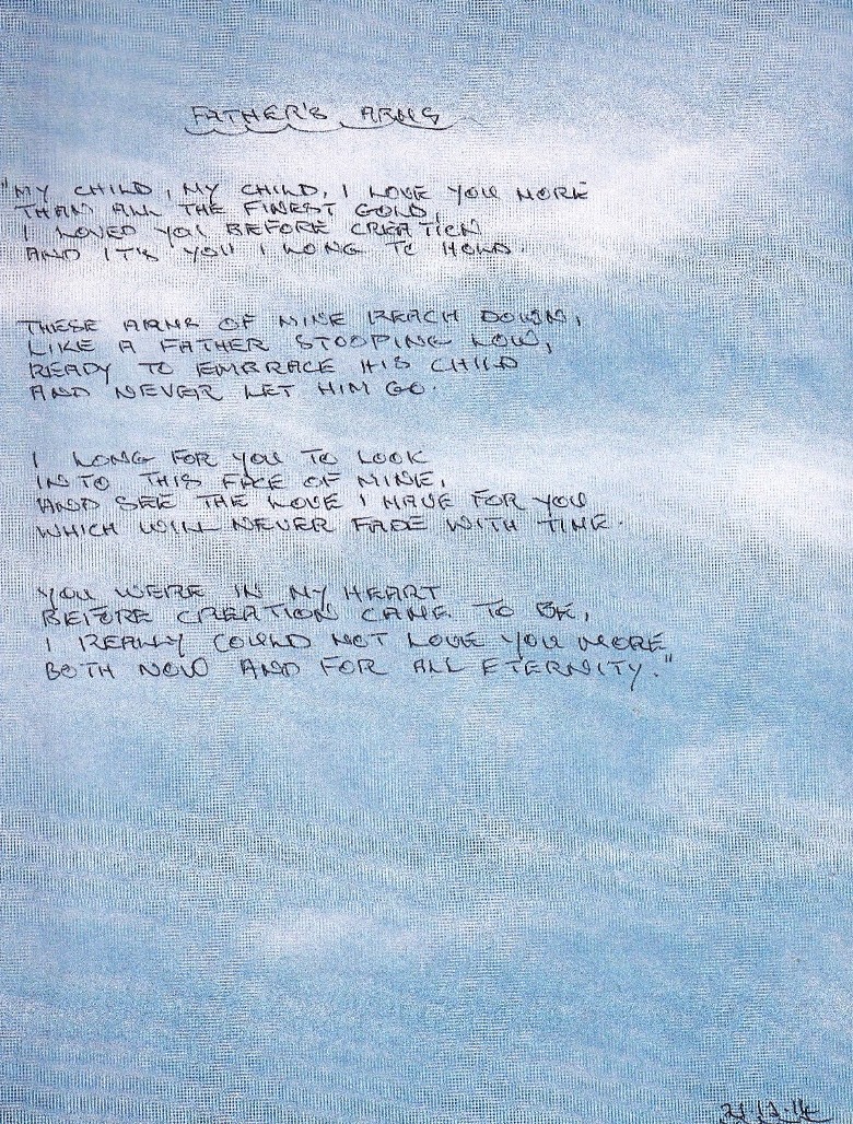 poem, spiritual, religious, christian, Father arms